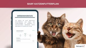 Zwei Katzen mit App zur Größeneinordnung
