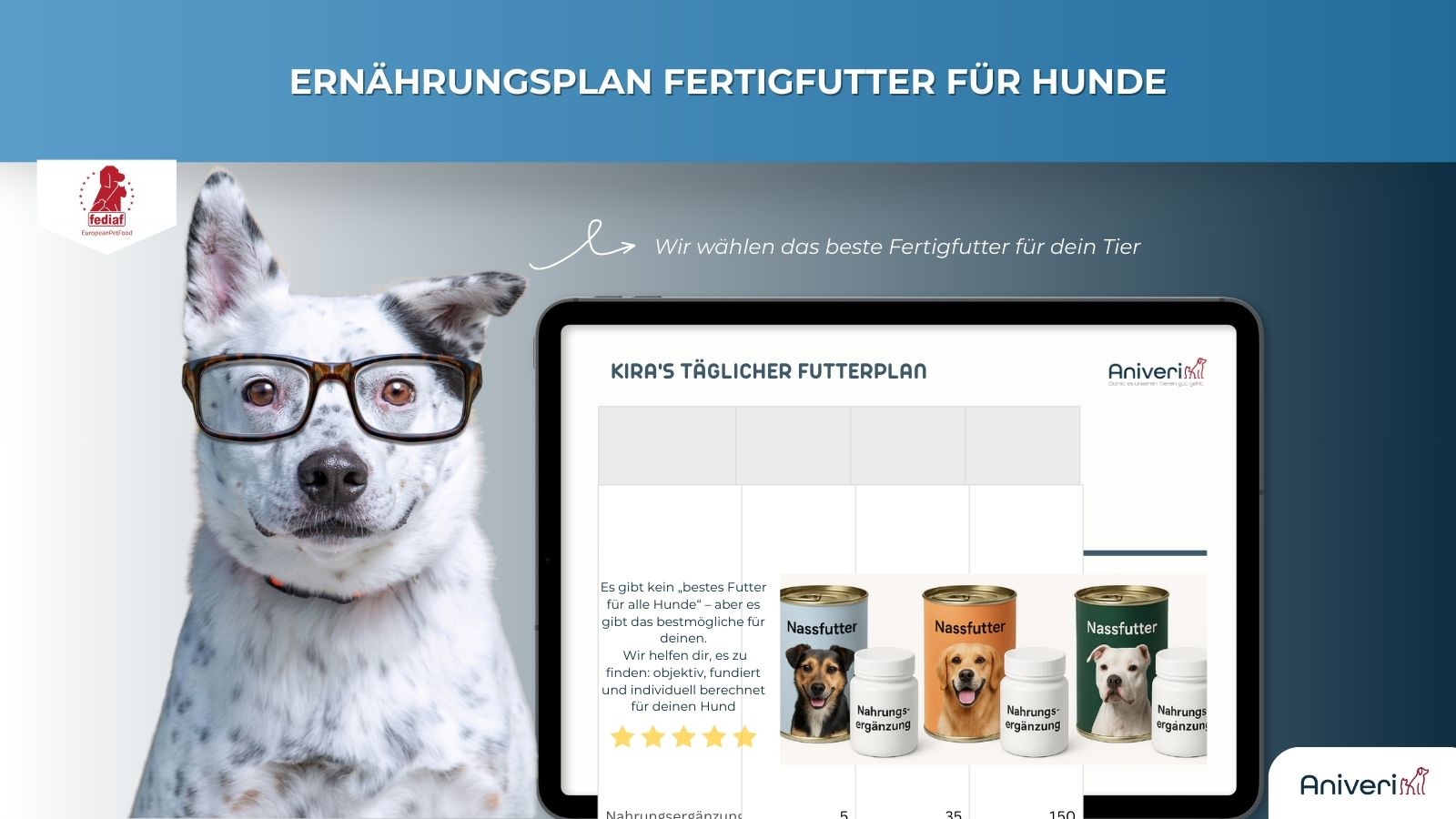 Ernährungsplan Fertigfutter Hund – Bild 2